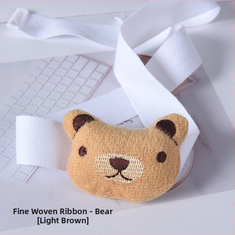 Aizkaru josta ar spriegojumu, korejiešu stila ziedu dizains, no auduma, pielāgojama, mūsdienīgs minimālisms