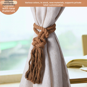 Mingqi aizkaru josta, rokām pīti auklas, kokvilnas un lina maisījums, pielāgojama, moderns minimālisma stils