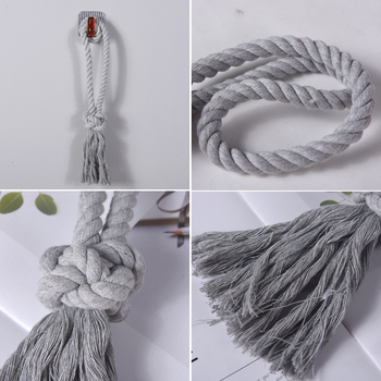 Mingqi aizkaru josta, rokām pīti auklas, kokvilnas un lina maisījums, pielāgojama, moderns minimālisma stils