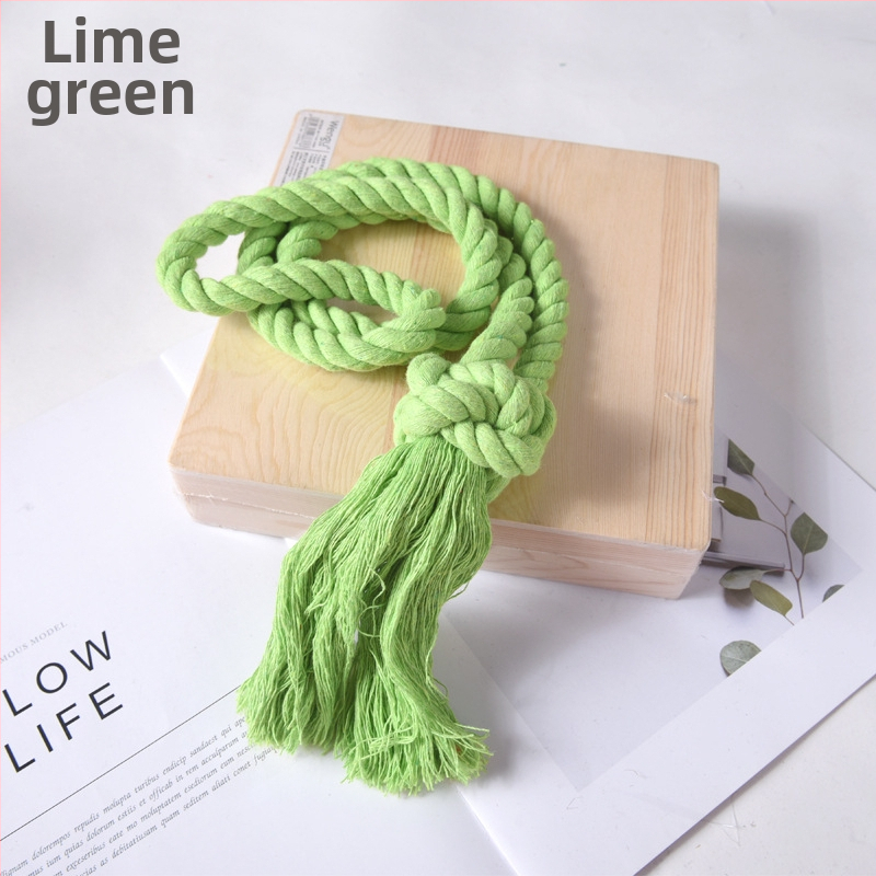 Mingqi aizkaru josta, rokām pīti auklas, kokvilnas un lina maisījums, pielāgojama, moderns minimālisma stils