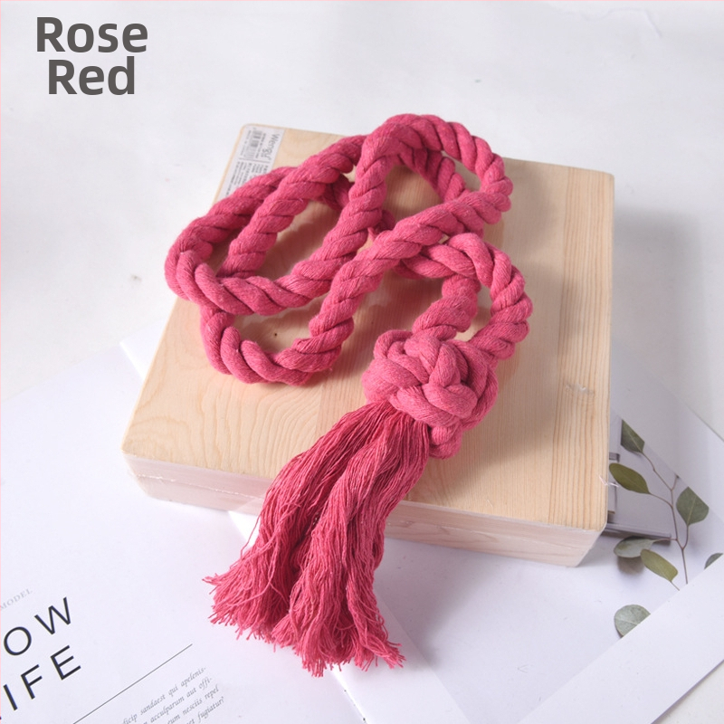 Mingqi aizkaru josta, rokām pīti auklas, kokvilnas un lina maisījums, pielāgojama, moderns minimālisma stils