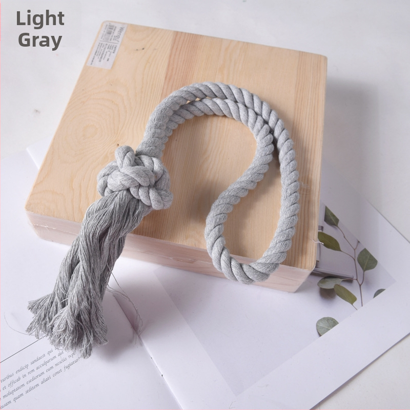 Mingqi aizkaru josta, rokām pīti auklas, kokvilnas un lina maisījums, pielāgojama, moderns minimālisma stils