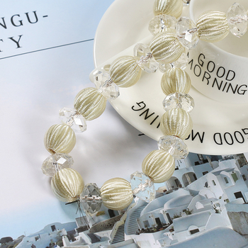 Aizkaru siksna ar akrila pērlēm, mūsdienīgs stils, ķīmiskās šķiedras materiāls, Hongteng Jewelry