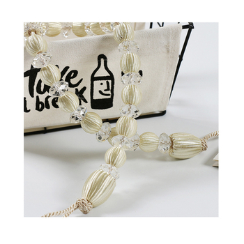 Aizkaru siksna ar akrila pērlēm, mūsdienīgs stils, ķīmiskās šķiedras materiāls, Hongteng Jewelry