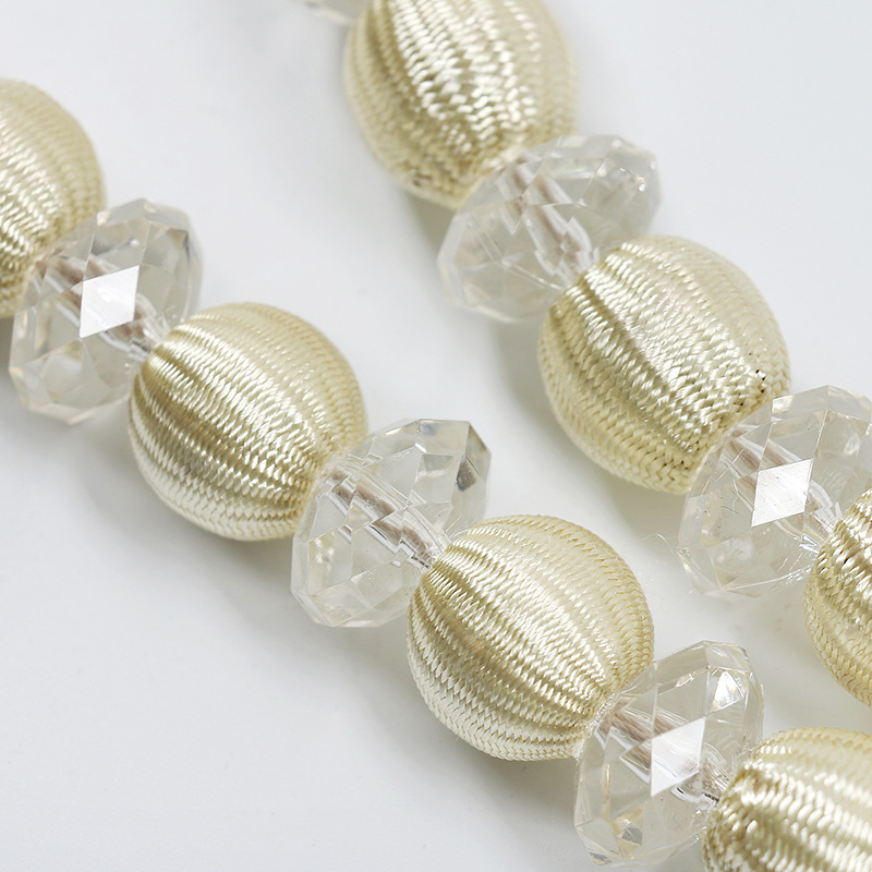 Aizkaru siksna ar akrila pērlēm, mūsdienīgs stils, ķīmiskās šķiedras materiāls, Hongteng Jewelry