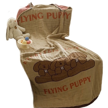 Japāņu stila karikatūras kokvilnas vannas dvielis, četrslāņu marle no kokvilnas un lina, 120D diegi, svars 100–120 g, šuve apkārt, pielāgota apstrāde