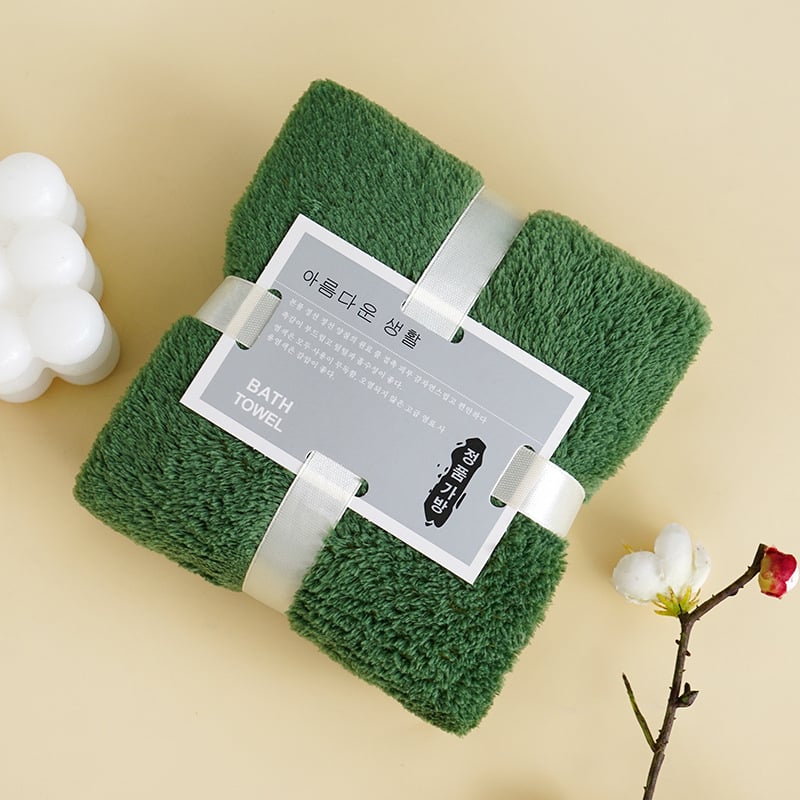 Koralni flis ručnik za lice s prilagođenim logotipom i poklon pakiranjem, 40s vlakno, obična tkanina, 50–80 g