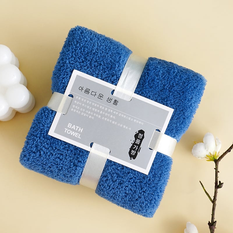 Koralni flis ručnik za lice s prilagođenim logotipom i poklon pakiranjem, 40s vlakno, obična tkanina, 50–80 g