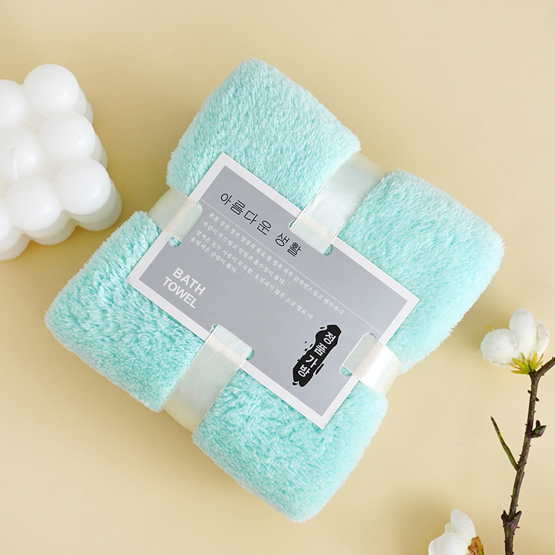 Koralni flis ručnik za lice s prilagođenim logotipom i poklon pakiranjem, 40s vlakno, obična tkanina, 50–80 g