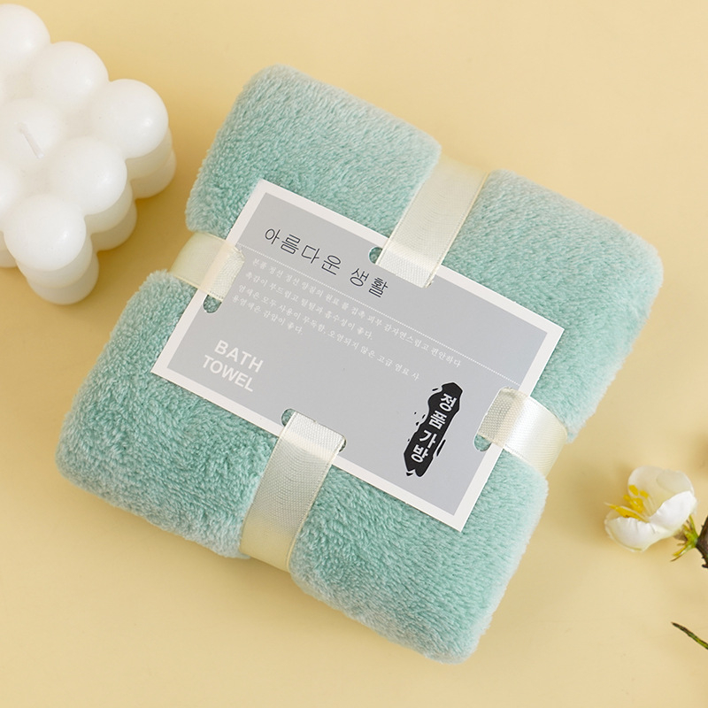 Koralni flis ručnik za lice s prilagođenim logotipom i poklon pakiranjem, 40s vlakno, obična tkanina, 50–80 g