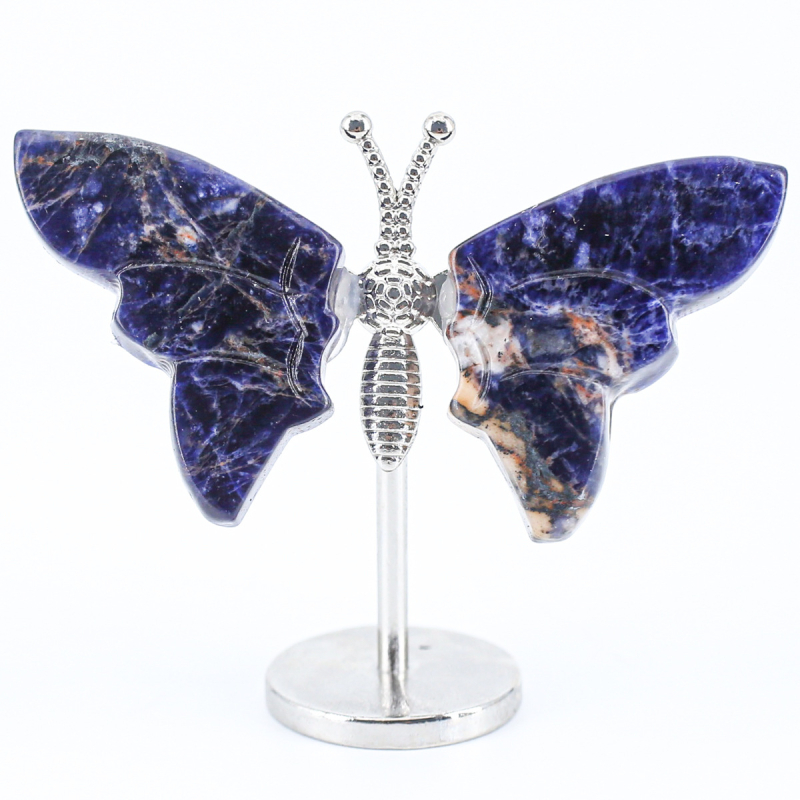 Prirodni kristalni ukras u obliku krila leptira; Materijal: prirodni kristal; Kategorija: nerafinirani kristalni kamen; Stil: feng shui za ured i dom; Pogodno kao poslovni dar