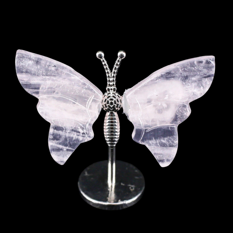 Prirodni kristalni ukras u obliku krila leptira; Materijal: prirodni kristal; Kategorija: nerafinirani kristalni kamen; Stil: feng shui za ured i dom; Pogodno kao poslovni dar