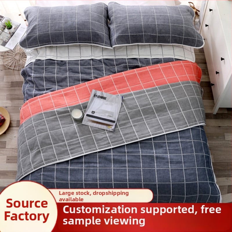 Dviele dvielu segu no sešslāņu gazes auduma – 100% kokvilna, svītrainais raksts, 1,55–2,00 kg, vasara