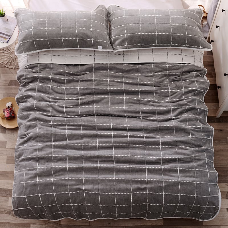 Dviele dvielu segu no sešslāņu gazes auduma – 100% kokvilna, svītrainais raksts, 1,55–2,00 kg, vasara