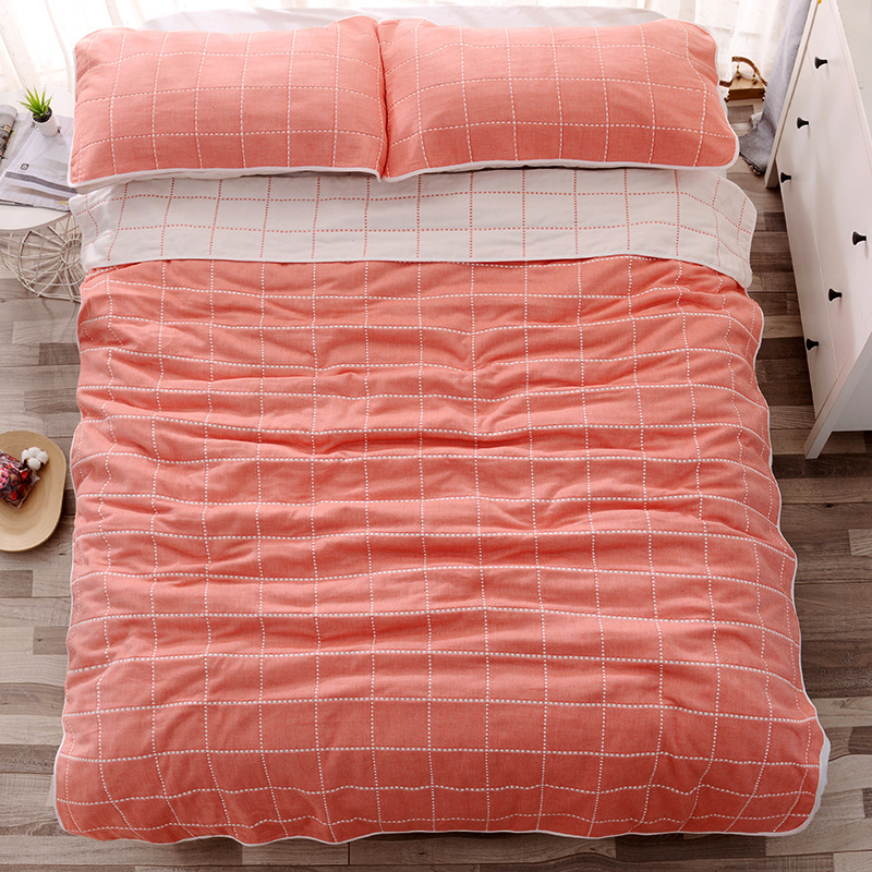 Dviele dvielu segu no sešslāņu gazes auduma – 100% kokvilna, svītrainais raksts, 1,55–2,00 kg, vasara