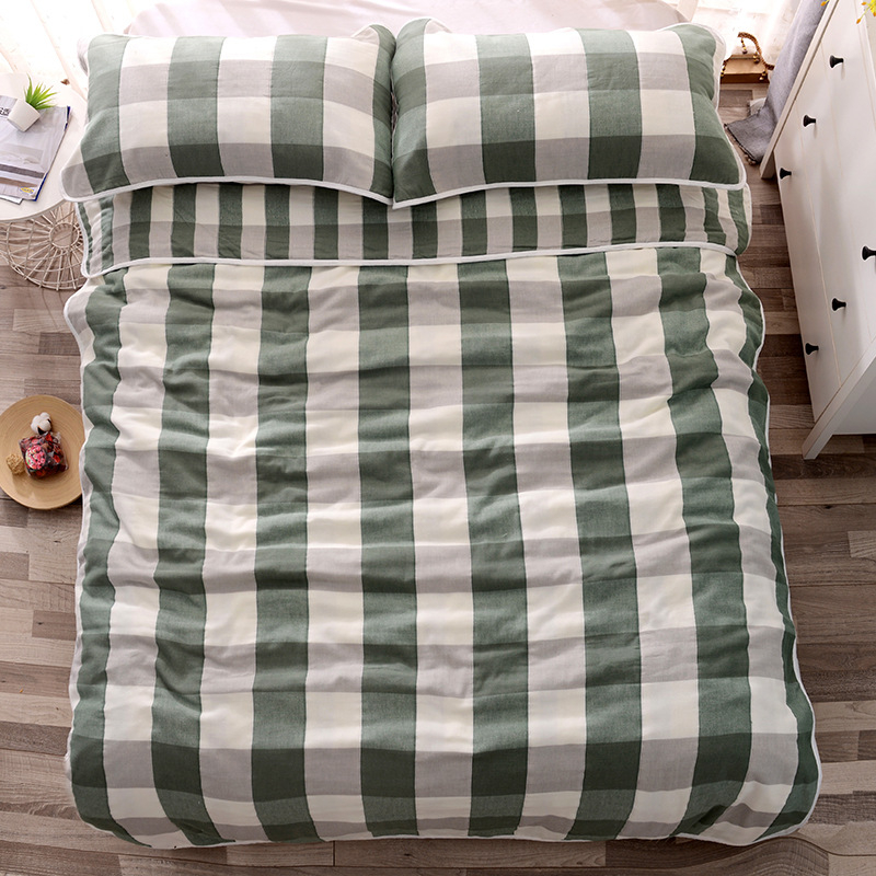 Dviele dvielu segu no sešslāņu gazes auduma – 100% kokvilna, svītrainais raksts, 1,55–2,00 kg, vasara