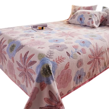 Poliestera sega ar karikatūru rakstu un sniegpārslām, četrsezonu izmantošanai, pielāgojama