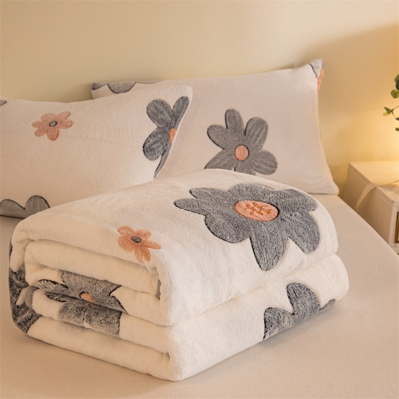 Poliestera sega ar karikatūru rakstu un sniegpārslām, četrsezonu izmantošanai, pielāgojama