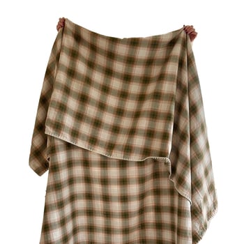 Divslāņu kokvilnas pleds vasarai – tīra kokvilna, reaktīvā krāsošana, 0.55–1.0 kg, pavasaris-rudens, vienkrāsaina