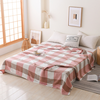 Kokvilnas dvieļu segu – vasaras dzesēšana, ģeometrisks raksts, reaktīvā krāsošana, 1,05–1,50 kg