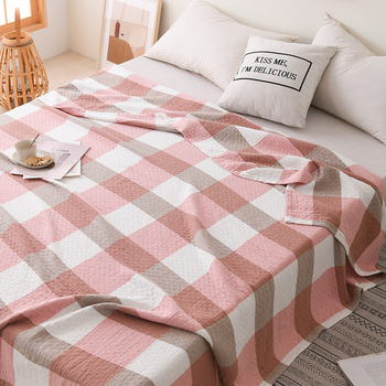 Kokvilnas dvieļu segu – vasaras dzesēšana, ģeometrisks raksts, reaktīvā krāsošana, 1,05–1,50 kg