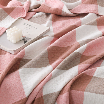 Kokvilnas dvieļu segu – vasaras dzesēšana, ģeometrisks raksts, reaktīvā krāsošana, 1,05–1,50 kg