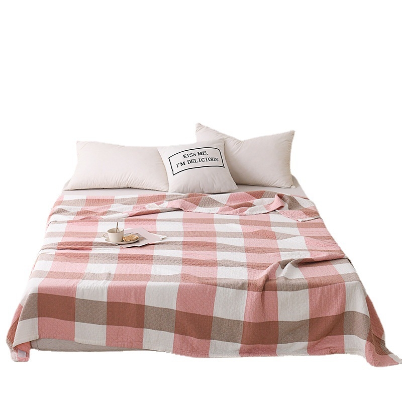 Kokvilnas dvieļu segu – vasaras dzesēšana, ģeometrisks raksts, reaktīvā krāsošana, 1,05–1,50 kg