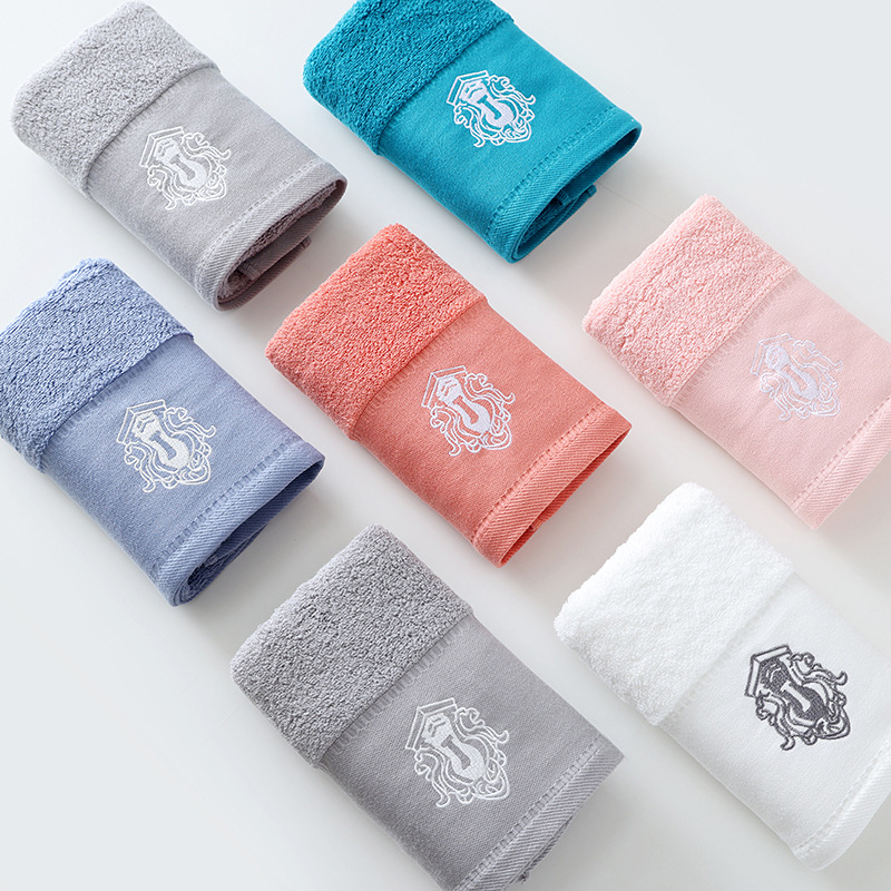 Prosop de hotel din bumbac 100%, Class A, gros și absorbant, prosoape de față brodate, 120–140 g