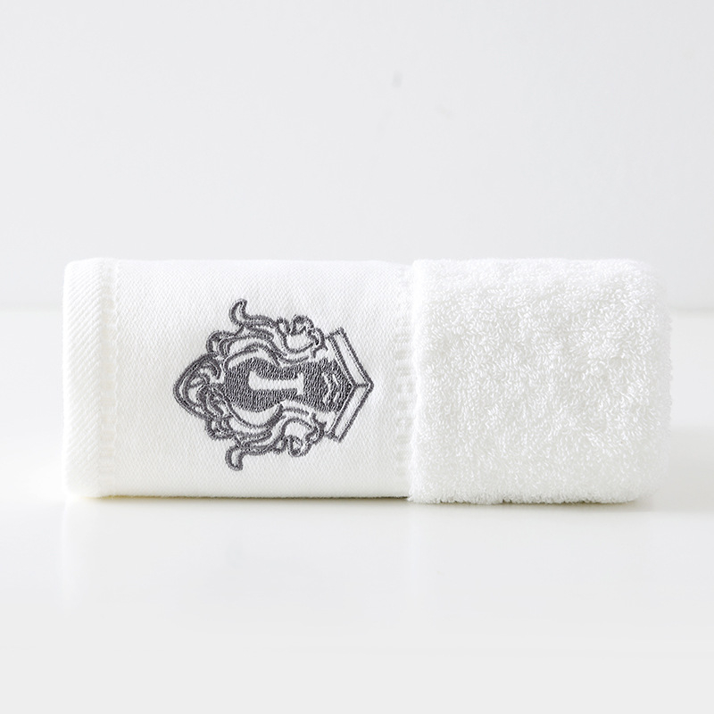 Prosop de hotel din bumbac 100%, Class A, gros și absorbant, prosoape de față brodate, 120–140 g