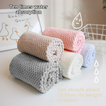 Set za kupanje od koralnog baršuna (ručnik, kupaonski ručnik i kapa za sušenje kose) – 3 komada, visoka upojnost, brzo sušenje, 83% poliester / 17% najlon, 100D, Plain weave