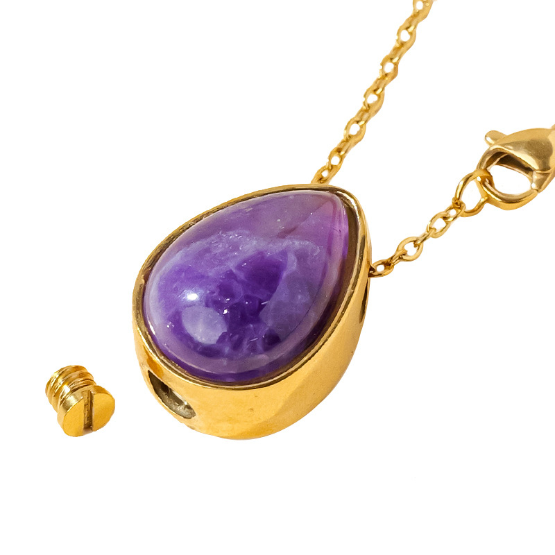 Kristalni geometrijski privjesak s lancem — Appen Crystal Crafts, moderni minimalistički stil, pakirano u PP vrećicu