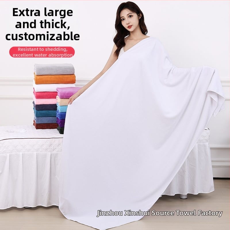 Vannas dvielis no mikrofibrām, 150D, 300–400 g, vienkāršs audums, spirālveida pavedieni, piemērots spa un masāžas galdam