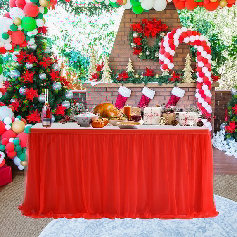 Nailona režģa galda svārki, taisnstūrveida forma, vienkrāsains raksts, kāzām un viesnīcu pasākumiem