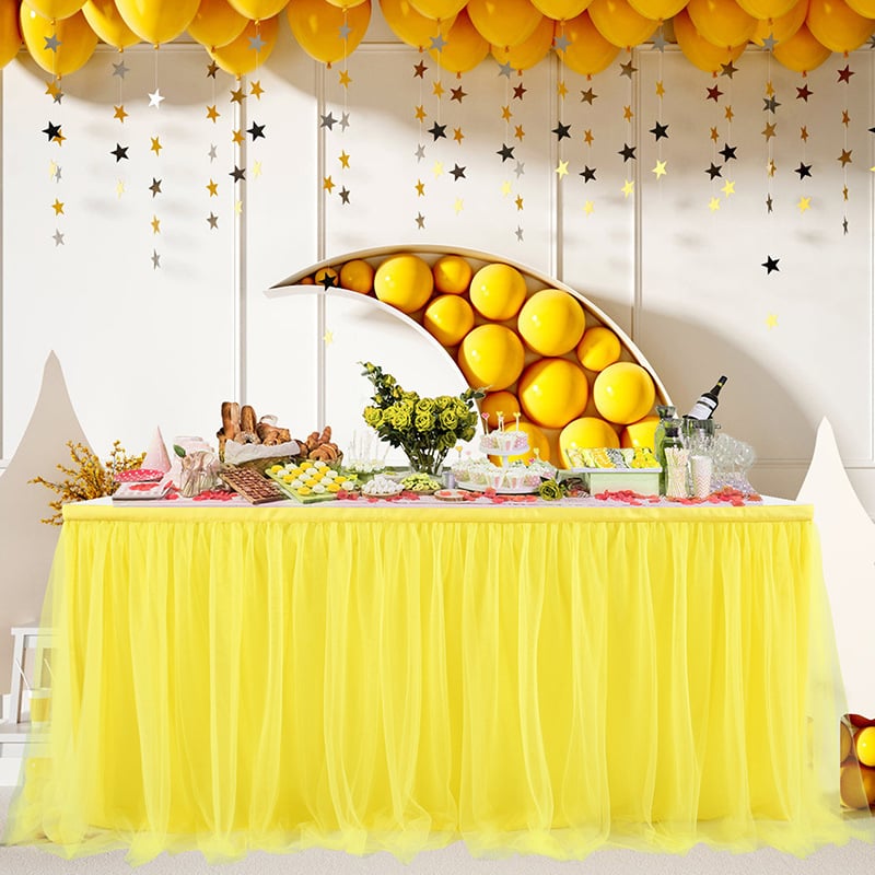 Nailona režģa galda svārki, taisnstūrveida forma, vienkrāsains raksts, kāzām un viesnīcu pasākumiem