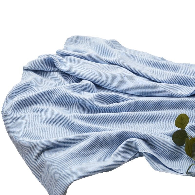 Akrila šķiedras džakarda sega ar pieskaņotām tasselēm, ģeometrisks viļņu un zivju kaula raksts, Vidusjūras stils, svars 500–799 g, pavasarim un rudenim