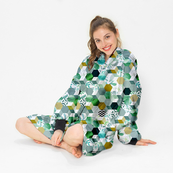 Kapucēta valkājamā sega TV skatīšanai – Shu cotton velvet + poliesters, 300–500 g, nordiskais stils, ziema