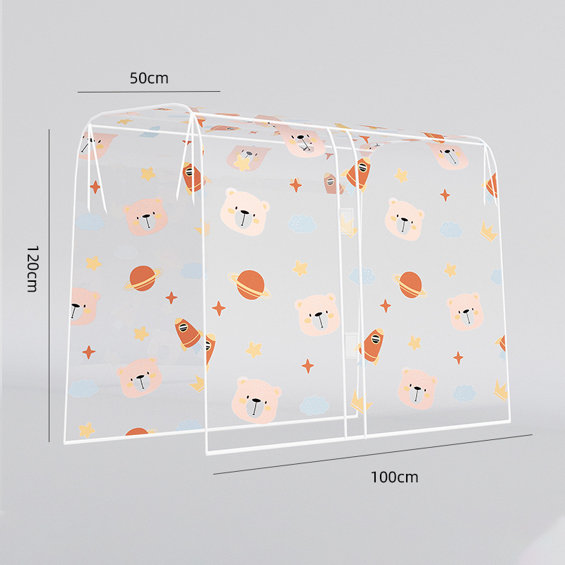 Drēbju pārklājums ar drukātu Kosmosa lāci, caurspīdīgs, PVC, putekļu izturīgs, drēbēm (vasaras 2024 izlase)
