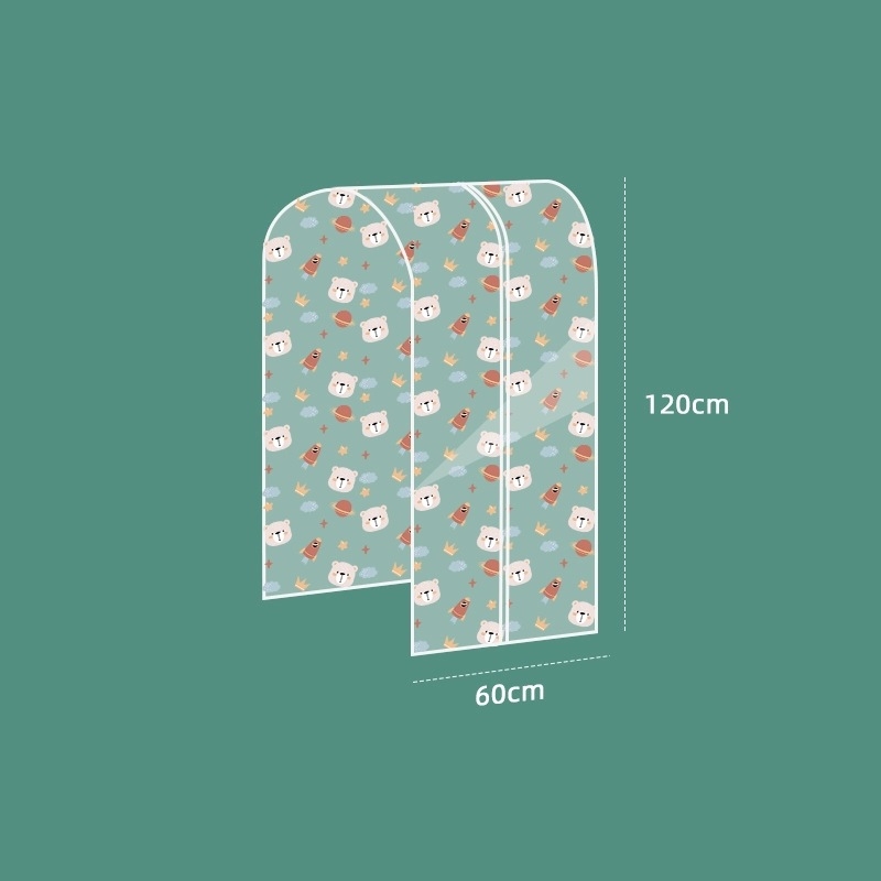 Drēbju pārklājums ar drukātu Kosmosa lāci, caurspīdīgs, PVC, putekļu izturīgs, drēbēm (vasaras 2024 izlase)