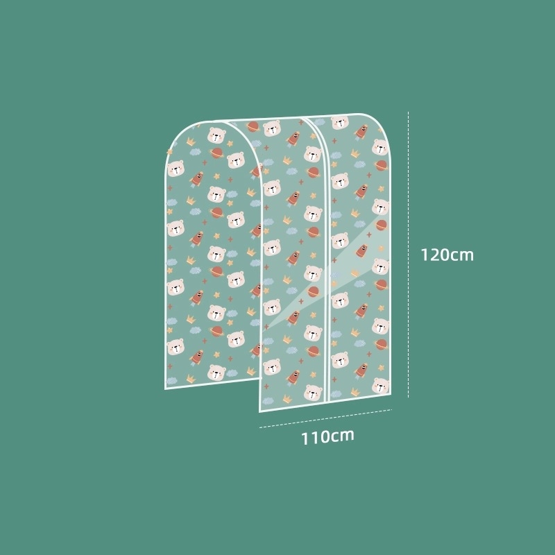 Drēbju pārklājums ar drukātu Kosmosa lāci, caurspīdīgs, PVC, putekļu izturīgs, drēbēm (vasaras 2024 izlase)