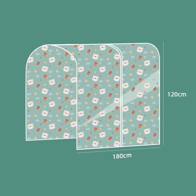 Drēbju pārklājums ar drukātu Kosmosa lāci, caurspīdīgs, PVC, putekļu izturīgs, drēbēm (vasaras 2024 izlase)