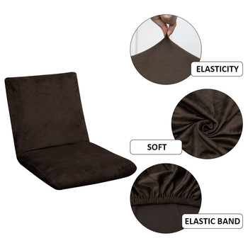 Elastična baršunasta navlaka za tatami stolicu i podnu stolicu, jednostavna boja, moderno minimalistički stil, zaštita od prašine