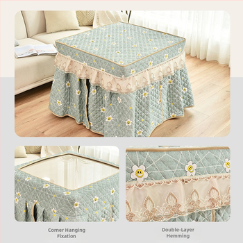 Față de masă cu stil fustă (din bumbac; simplu și modern; acoperire pentru praf/canapea/aer condiționat; Marcă: Alta)