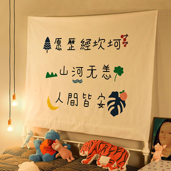 Гоблен за дневна стая, скандинавски стил, лен-памучна смес (71–80% памук), нетъкан текстил