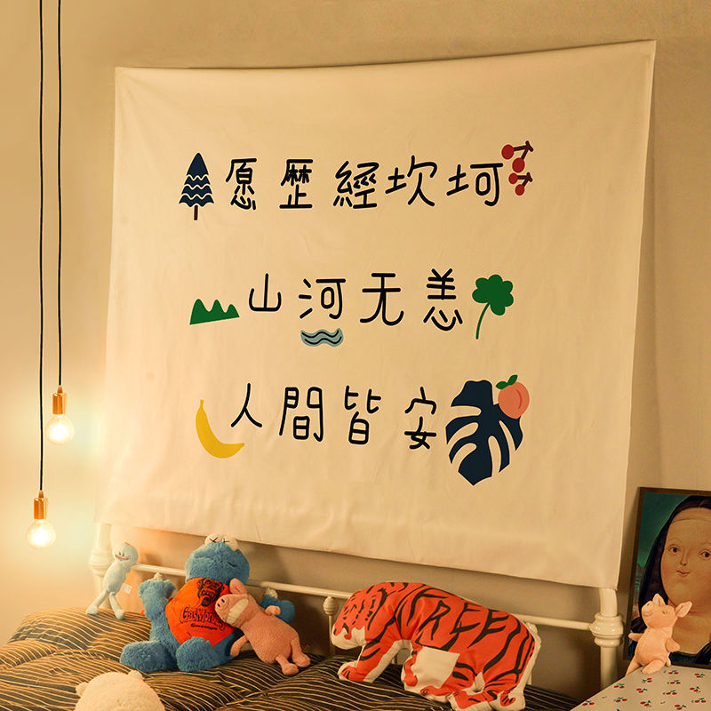 Гоблен за дневна стая, скандинавски стил, лен-памучна смес (71–80% памук), нетъкан текстил