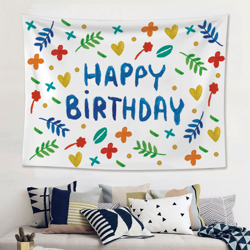 Декоративен гоблен за детско парти – фон за 100-дневен юбилей, Нордически Мори стил, ръчно тъкан, правоъгълен