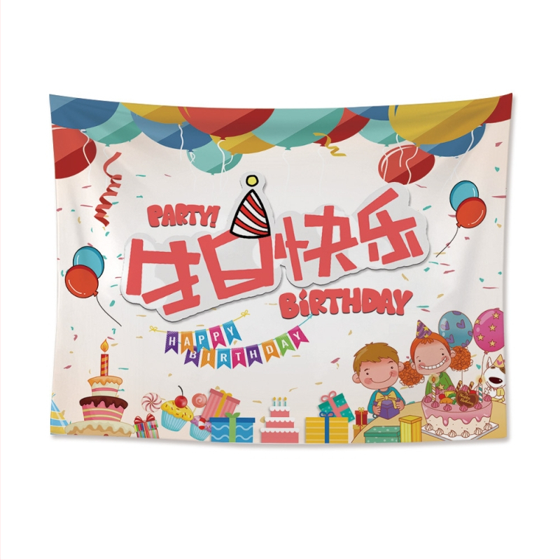 Декоративен гоблен за детско парти – фон за 100-дневен юбилей, Нордически Мори стил, ръчно тъкан, правоъгълен