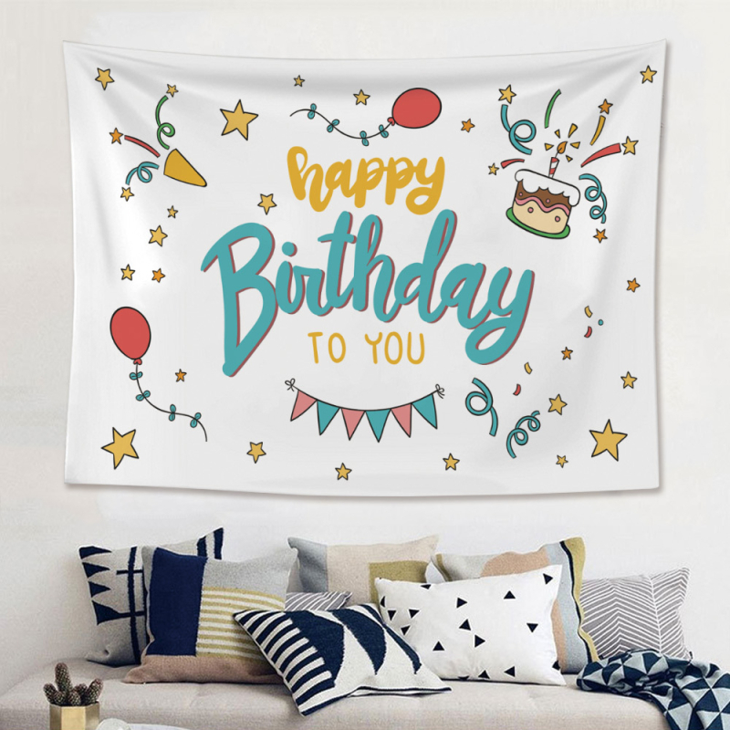 Декоративен гоблен за детско парти – фон за 100-дневен юбилей, Нордически Мори стил, ръчно тъкан, правоъгълен