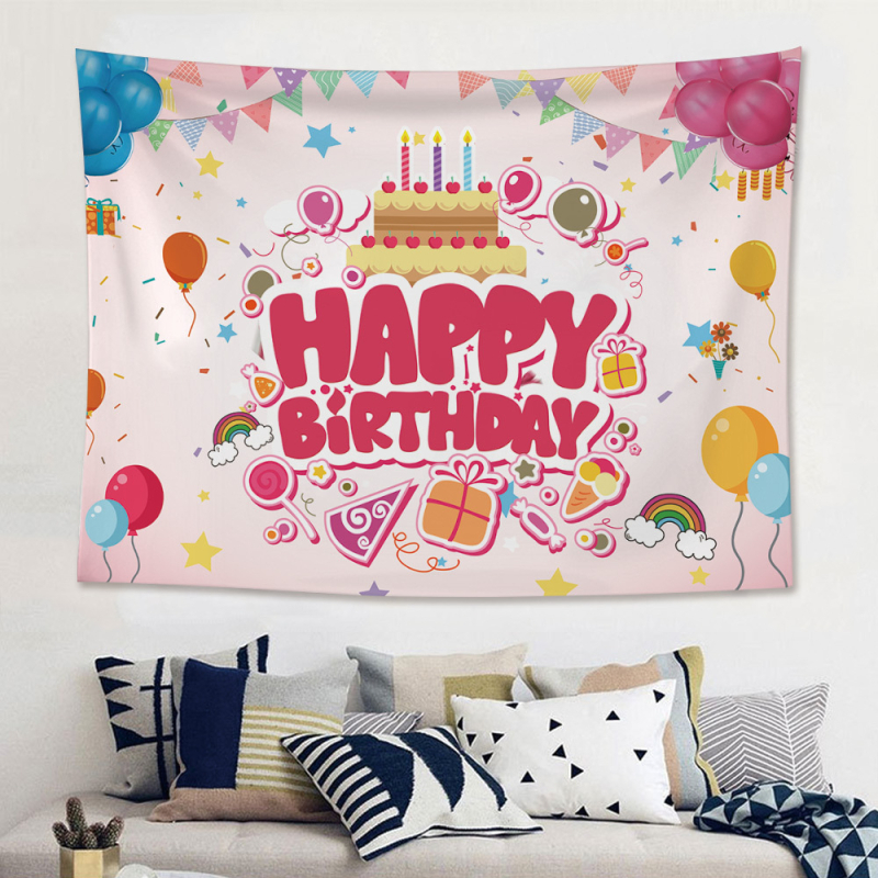 Декоративен гоблен за детско парти – фон за 100-дневен юбилей, Нордически Мори стил, ръчно тъкан, правоъгълен