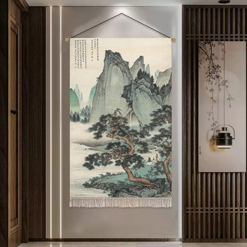 Етнически гоблен за стена - полиестер 100%, лен 10%, машинно тъкан, правоъгълна форма