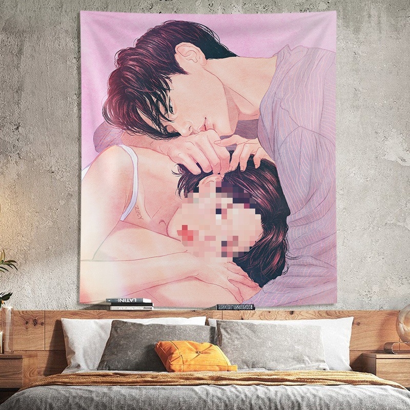 Гоблен - памучен материал, машинно тъкане, корейски стил, за хол (Памук; Машинно тъкане; Стил: Корейски; Пространство: Хол; Категория: Гоблен)